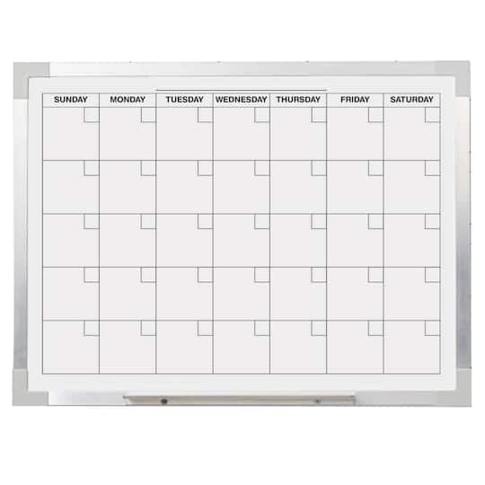 Aluminum Framed Magnetic Calendar Board, 18&#x22; x 24&#x22;